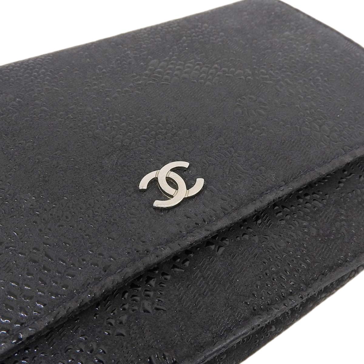 シャネル CHANEL チェーンウォレット ショルダーバッグ レザー ブラック レディース 18番台 4421