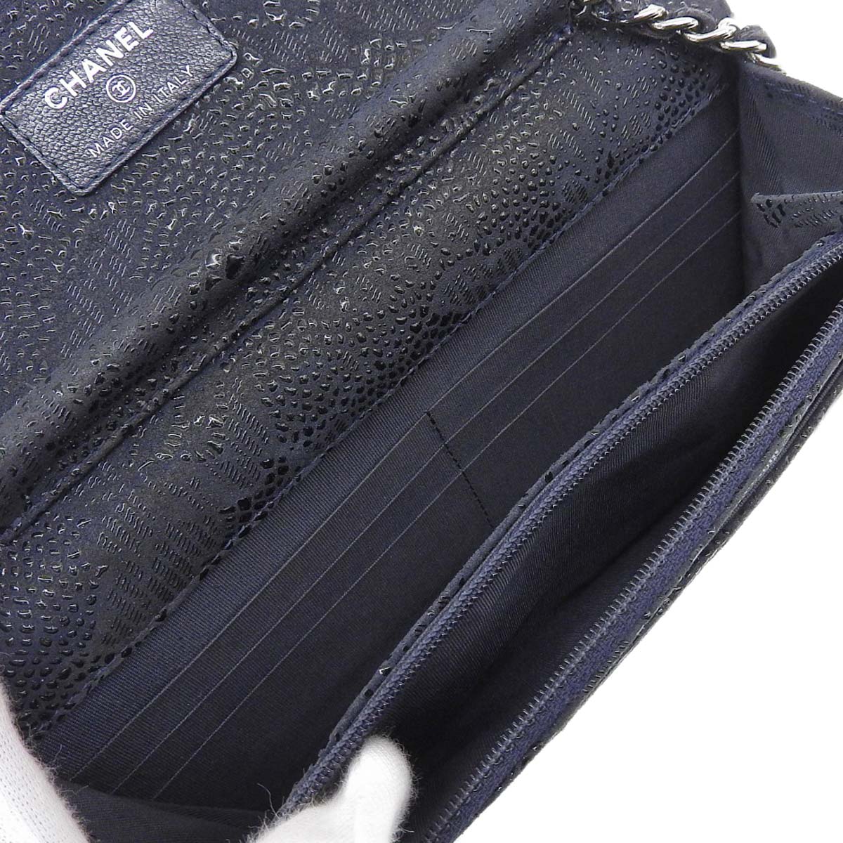 シャネル CHANEL チェーンウォレット ショルダーバッグ レザー ブラック レディース 18番台 4421