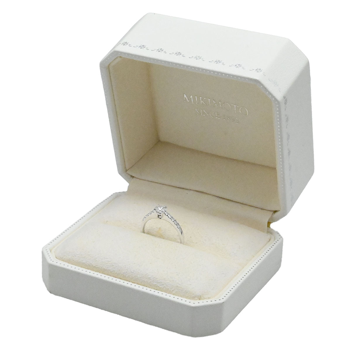 ミキモト MIKIMOTO Pt950 プラチナ ソリテールリング 一粒ダイヤ ダイヤ0.26ct 0.12ct サイズ10号 レディース  3924