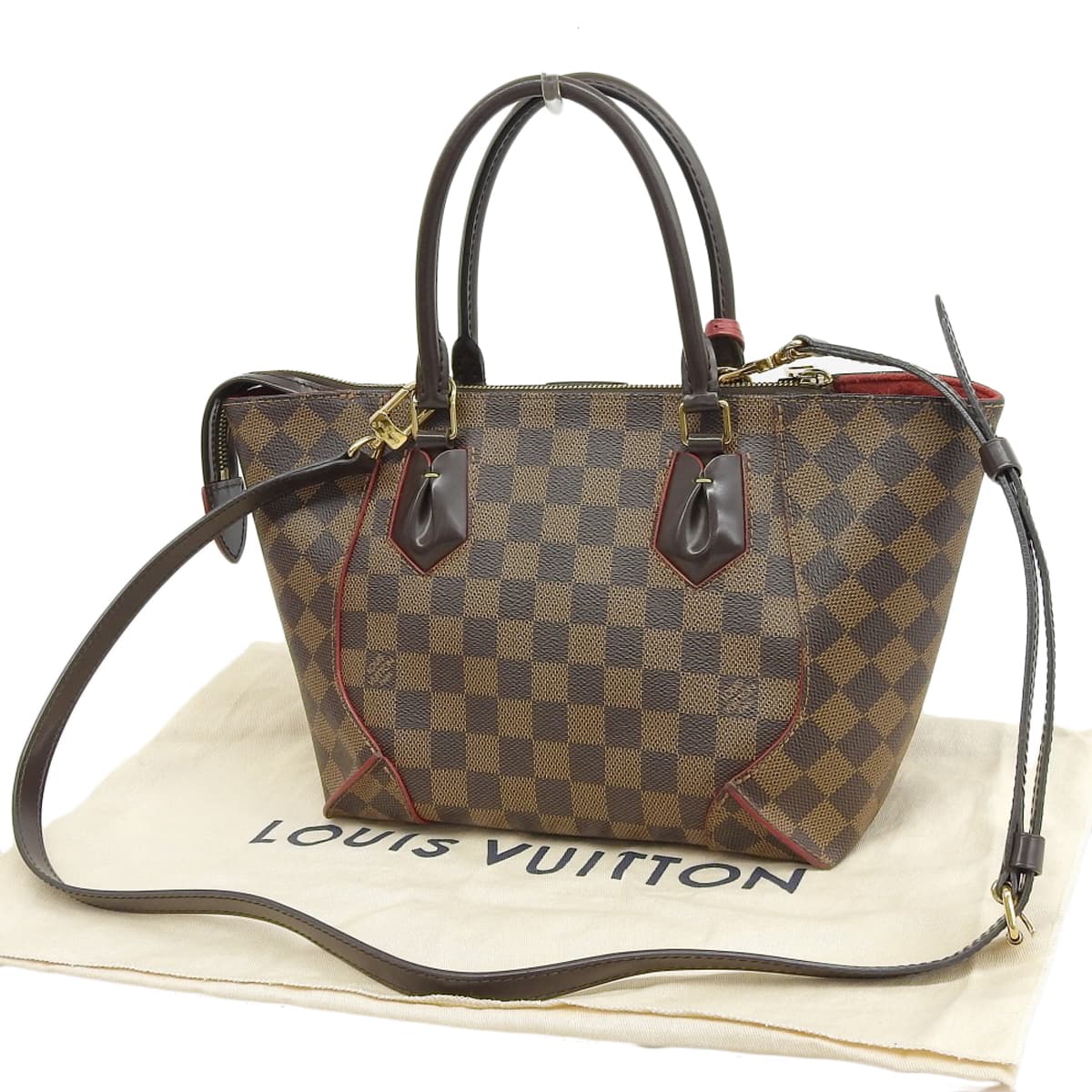 ルイヴィトン LOUIS VUITTON ダミエ カイサPM 2WAY ハンドバッグ ショルダー ななめ掛け ダミエ・キャンバス ブラウン レディース N41551 4742