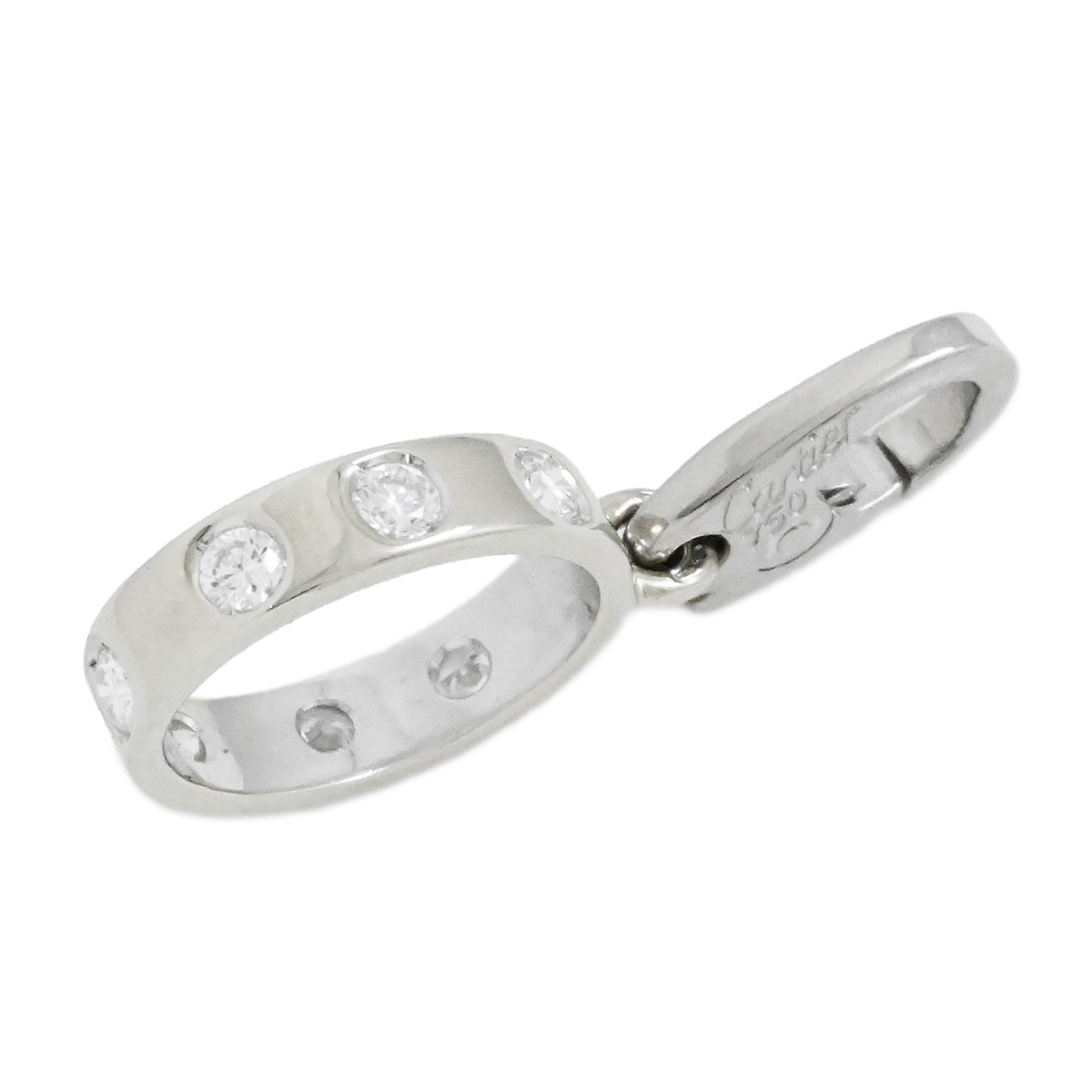 カルティエ CARTIER 750WG ホワイトゴールド ダイヤ7P ベビーラブ ラブチャーム レディース メンズ  2039
