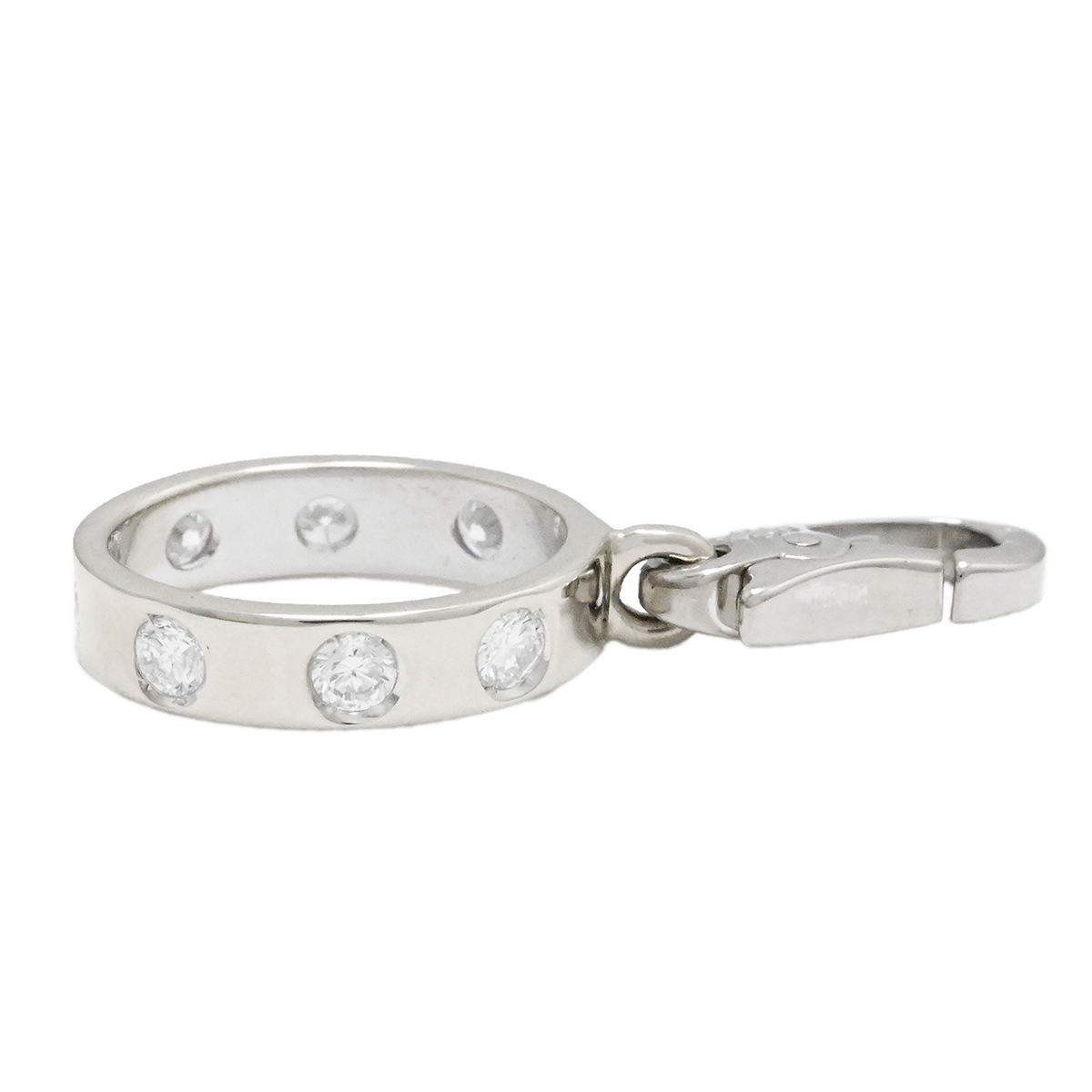 カルティエ CARTIER 750WG ホワイトゴールド ダイヤ7P ベビーラブ ラブチャーム レディース メンズ  2039