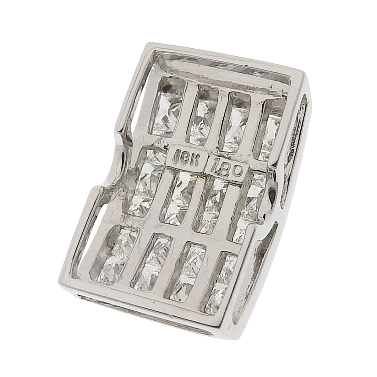 ペンダントトップ K18ＷG ダイヤモンド 1.80ct レディース 8666