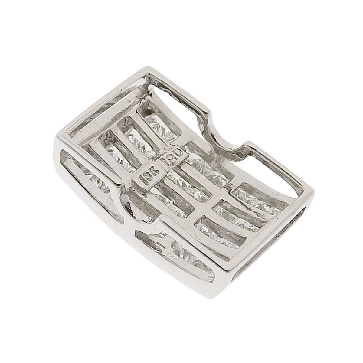 ペンダントトップ K18ＷG ダイヤモンド 1.80ct レディース 8666