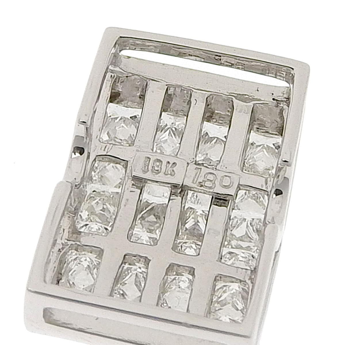 ペンダントトップ K18ＷG ダイヤモンド 1.80ct レディース 8666