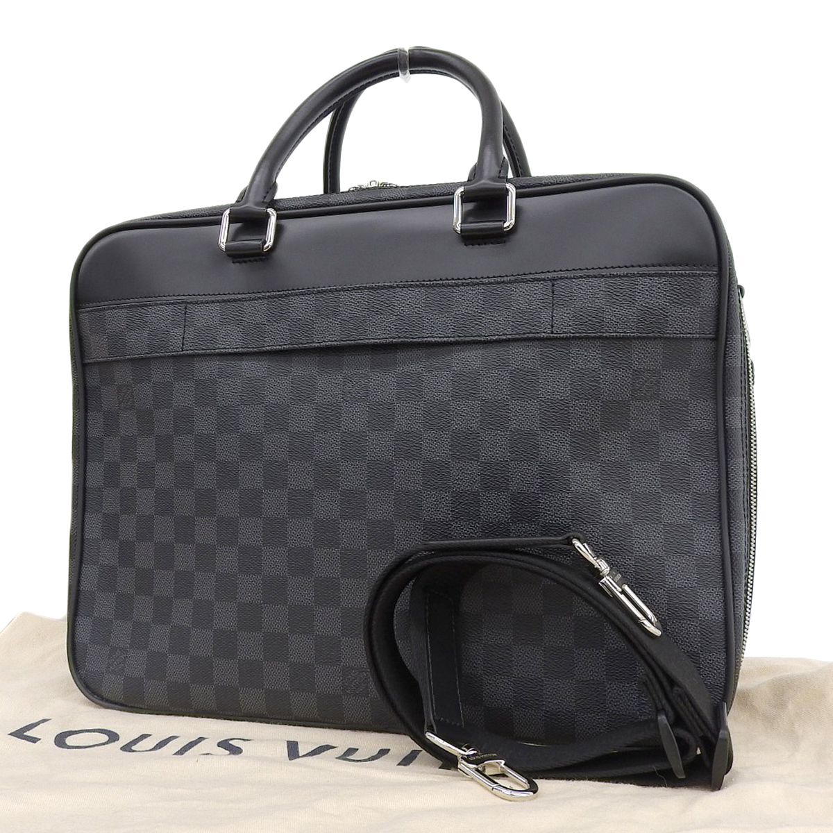 ルイヴィトン LOUIS VUITTON ダミエグラフィット オーバーナイト ビジネスバッグ ショルダーバッグ 2WAY メンズ M41004 4117