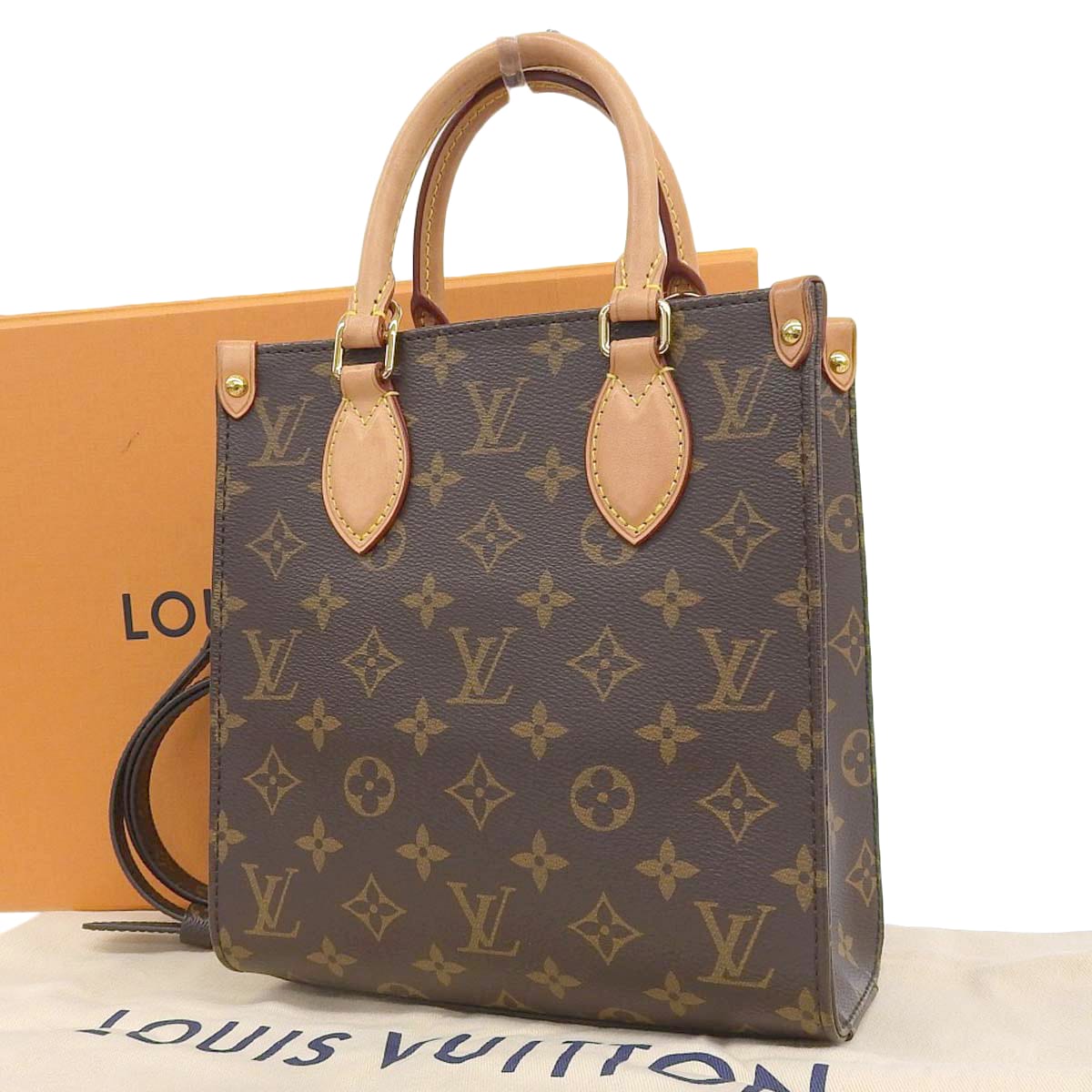 ルイヴィトン LOUIS VUITTON モノグラム サックプラBB 2way ショルダー 斜め掛け ハンドバック トート ストラップ付 レディース M46265 4383