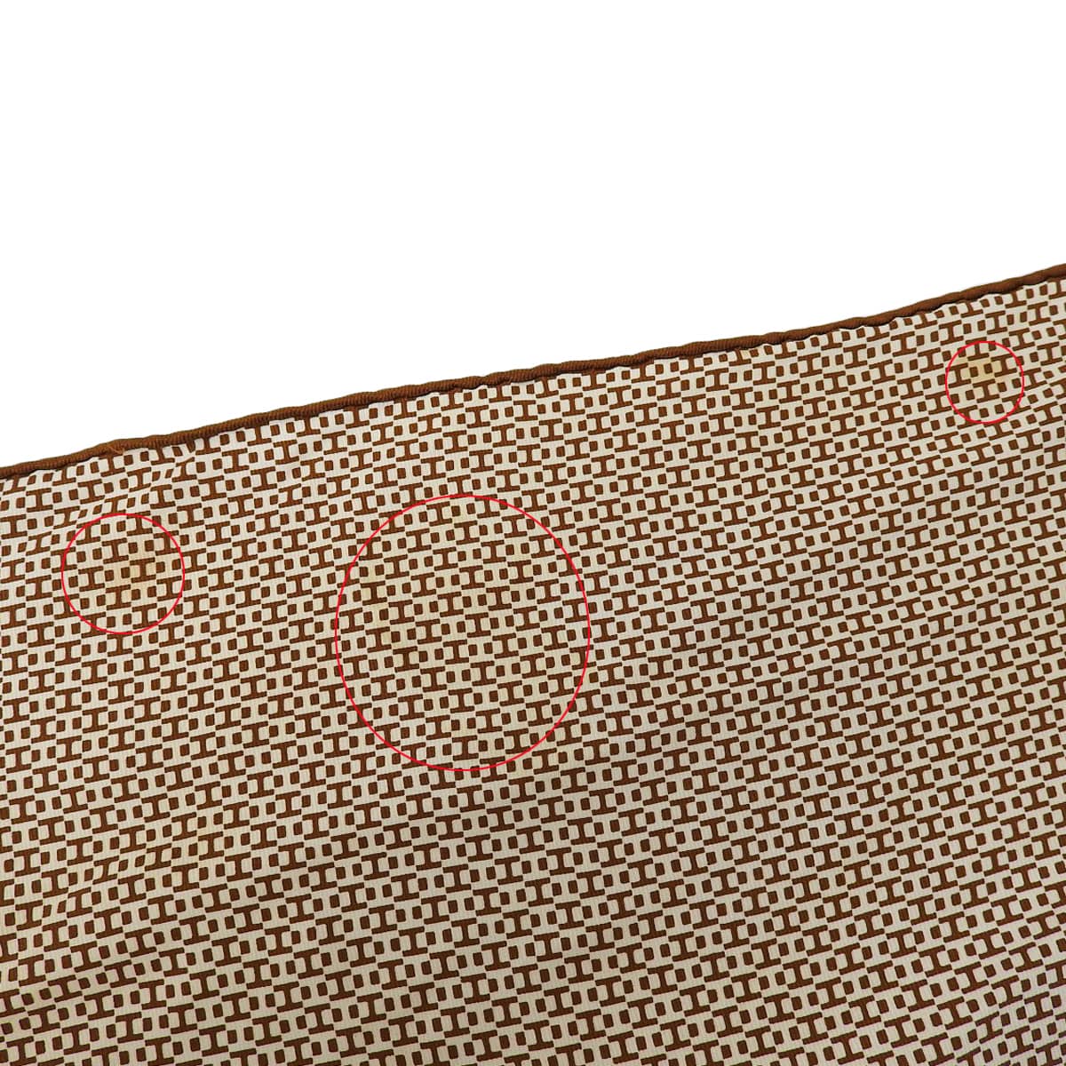 エルメス HERMES ロサンジュ スカーフ バンダナ Hロゴ柄 シルク ブラウン系 レディース  4650