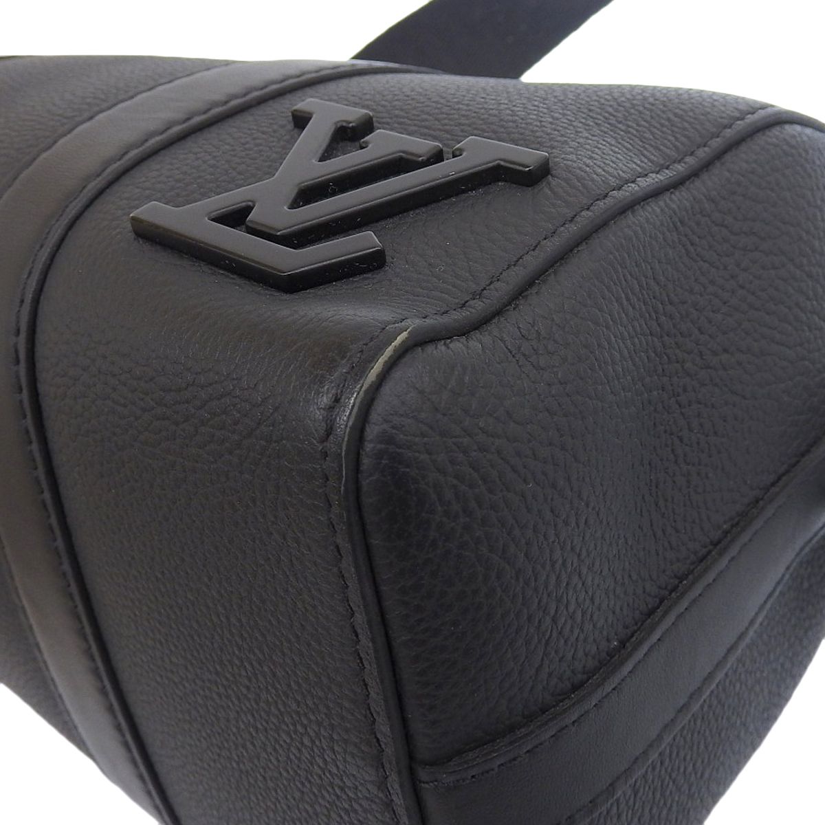 ルイヴィトン LOUIS VUITTON シティ・キーポル ショルダーバッグ グレインカーフレザー ブラック メンズ M59255 4155