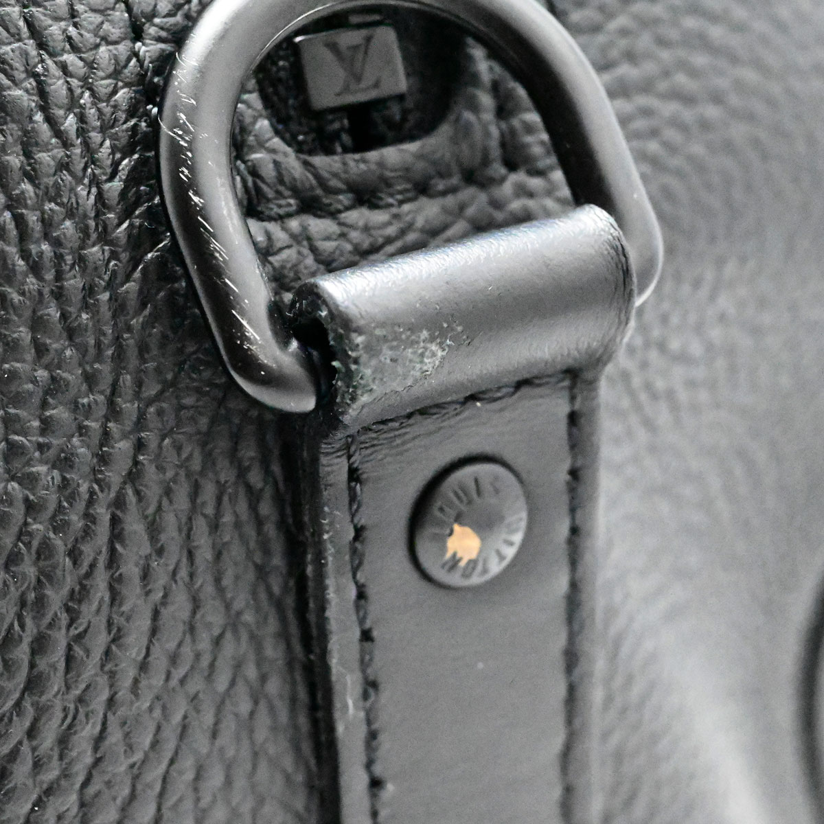 ルイヴィトン LOUIS VUITTON シティ・キーポル ショルダーバッグ グレインカーフレザー ブラック メンズ M59255 4155