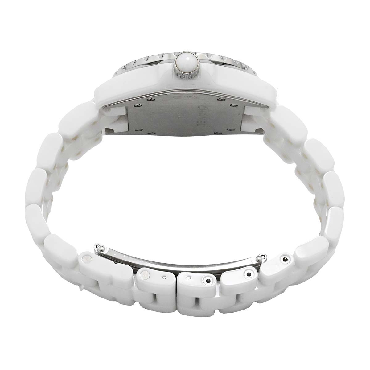 シャネル CHANEL J12 ホワイトセラミック ダイヤ12P H1628 クォーツ レディース 33ｍｍ 腕時計 H1628 3546