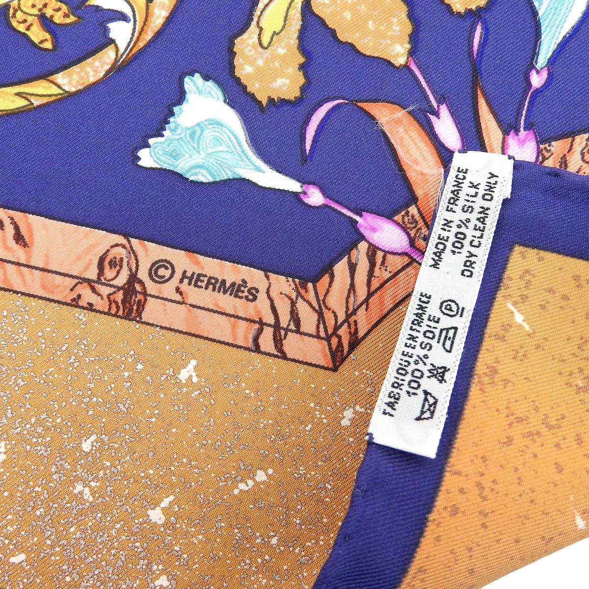 エルメス HERMES カレ90 PIERRES d' ORIENT et d' OCCIDENT 東洋の石と西洋の石細工 スカーフ シルク マルチカラー レディース 4347