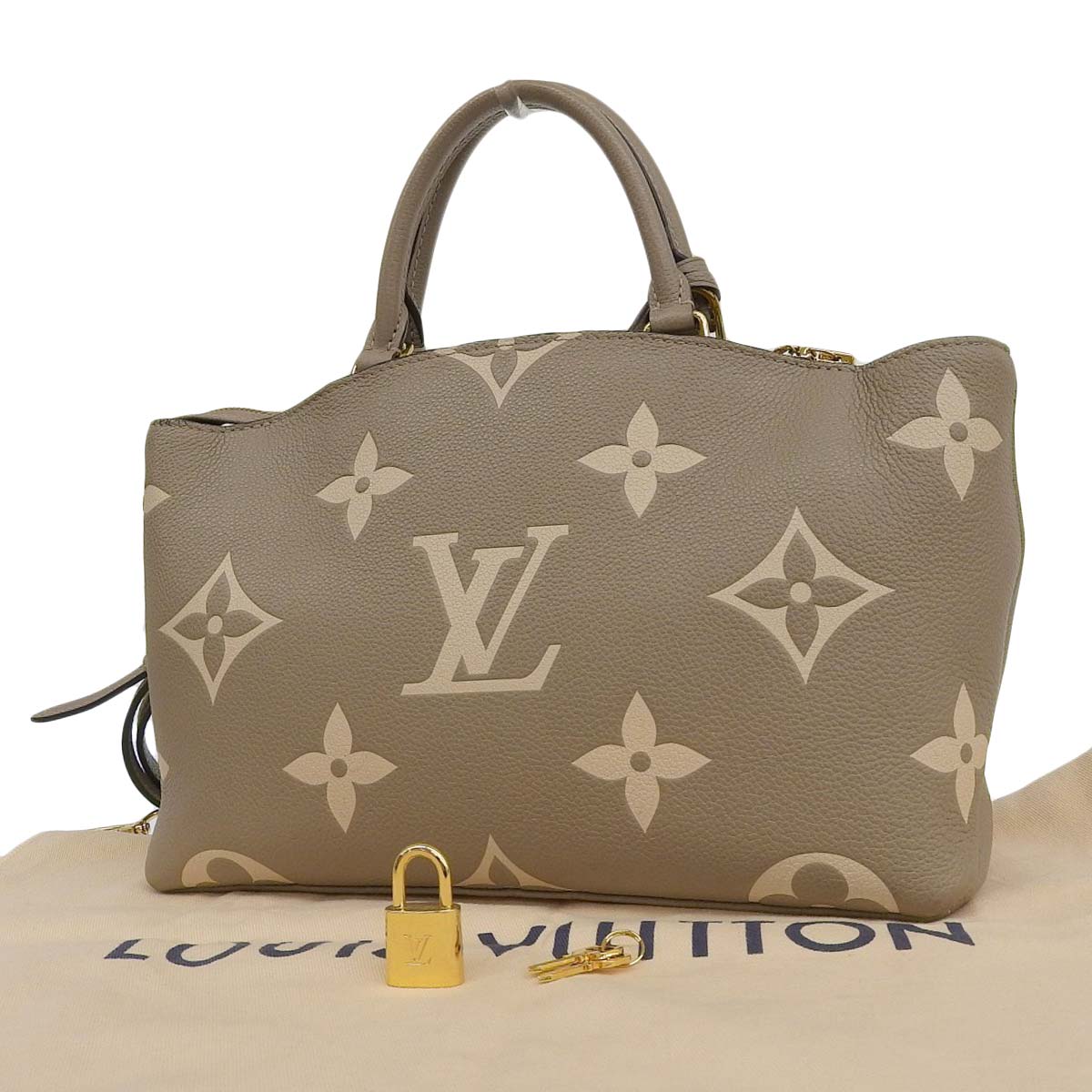 ルイヴィトン LOUIS VUITTON バイカラーモノグラム アンプラント プティパレ トゥルトレールクレーム グレージュ レディース M58914 4425