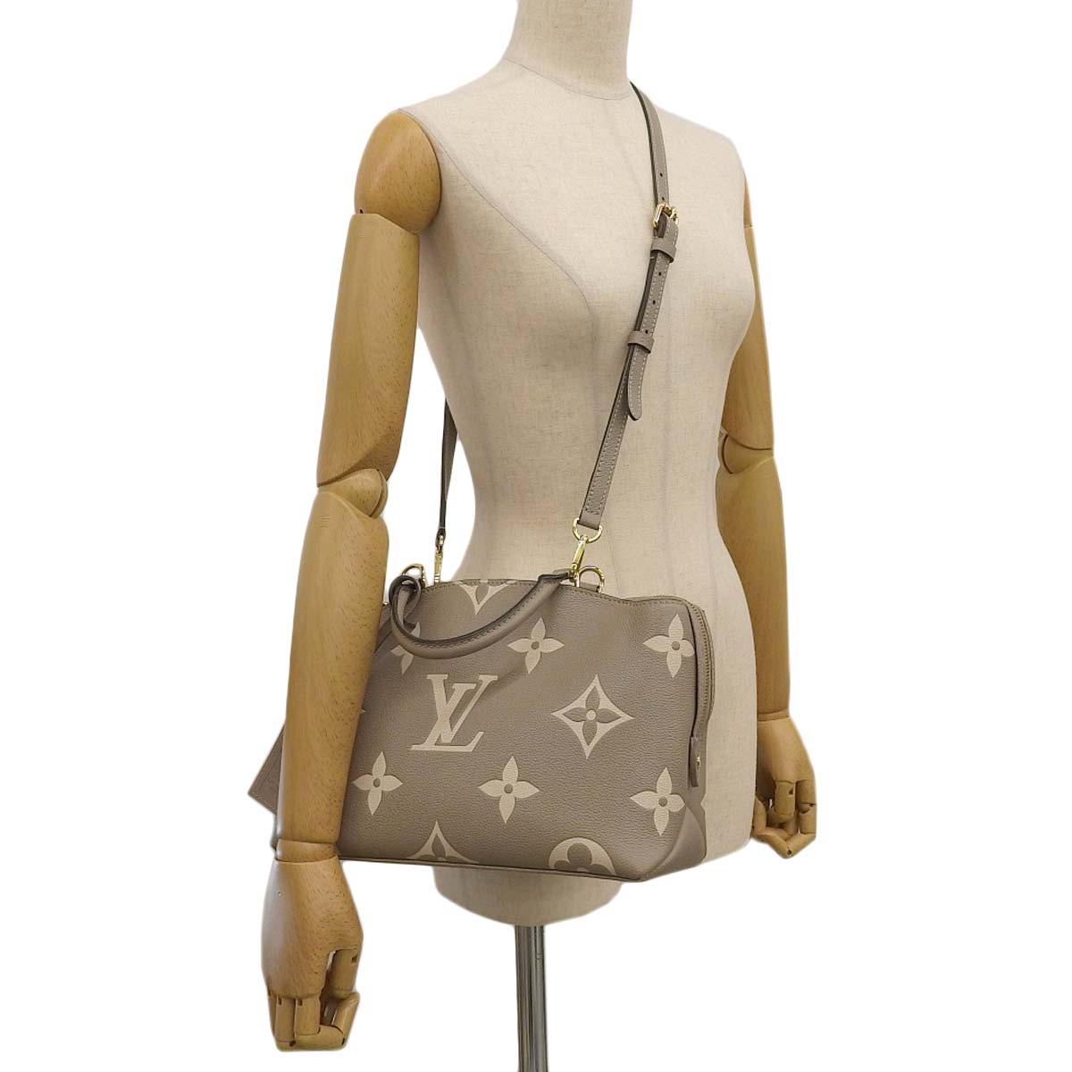 ルイヴィトン LOUIS VUITTON バイカラーモノグラム アンプラント プティパレ トゥルトレールクレーム グレージュ レディース M58914 4425