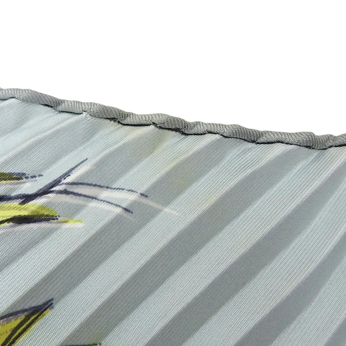 エルメス HERMES プリーツスカーフ CHANTILLY 競馬場 シルク ブルー系 レディース  4651