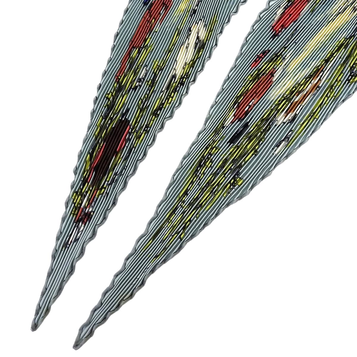 エルメス HERMES プリーツスカーフ CHANTILLY 競馬場 シルク ブルー系 レディース  4651