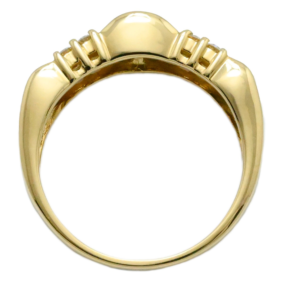 ミキモト MIKIMOTO K18YG イエローゴールド ダイヤ0.20ct サファイア0.80ct リング サイズ12号 レディース  3927