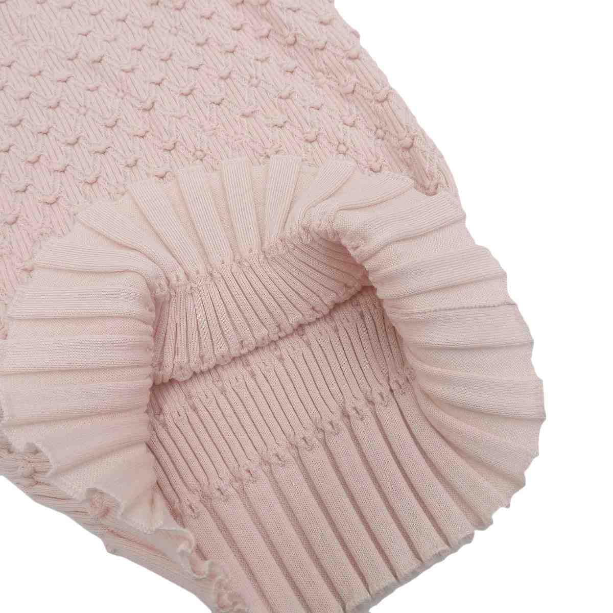 シャネル CHANEL 長袖 ニット コットン シルク ベビーピンク 34