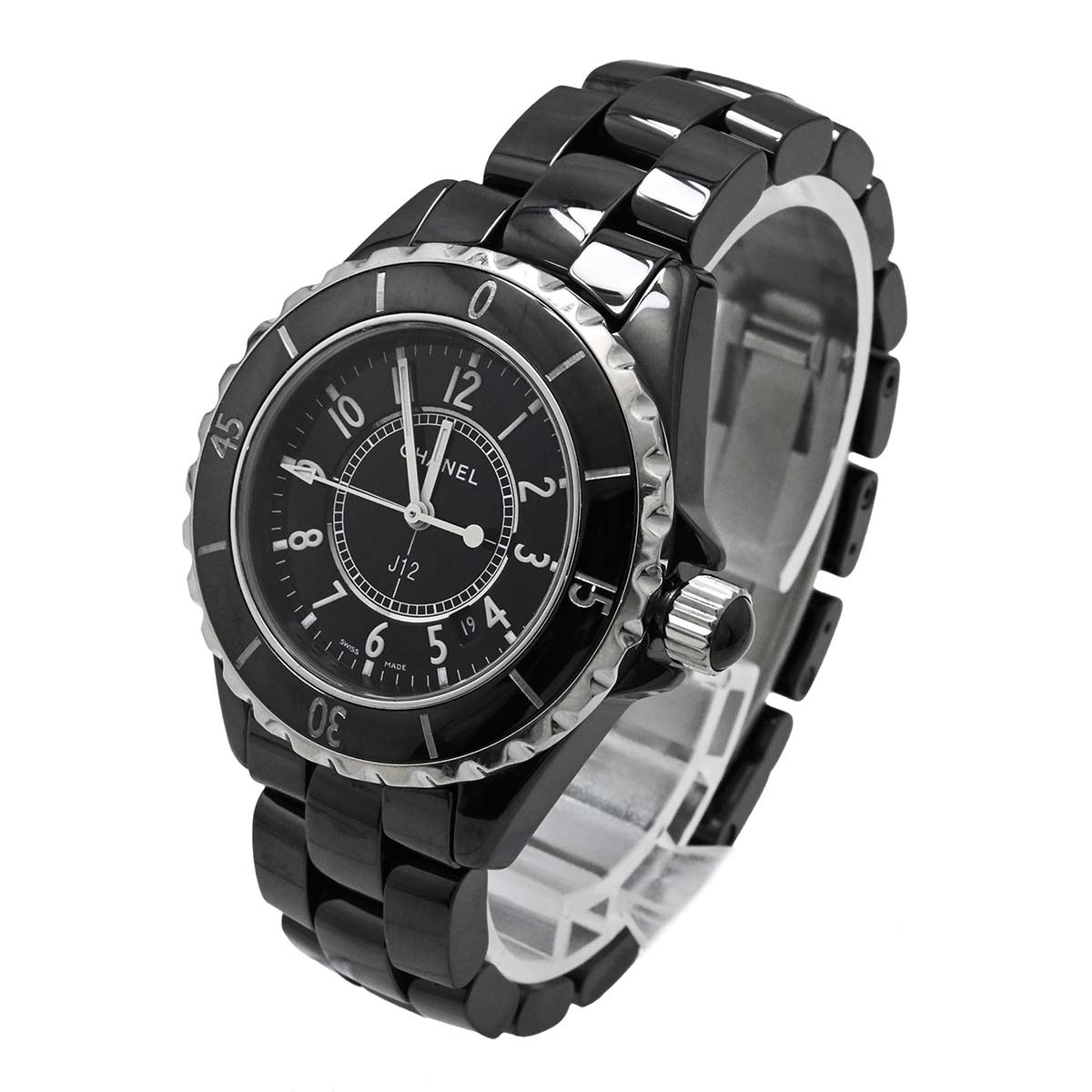 シャネル CHANEL J12 ブラックセラミック H0682 クォーツ レディース 33ｍｍ デイト 腕時計 H0682 3547