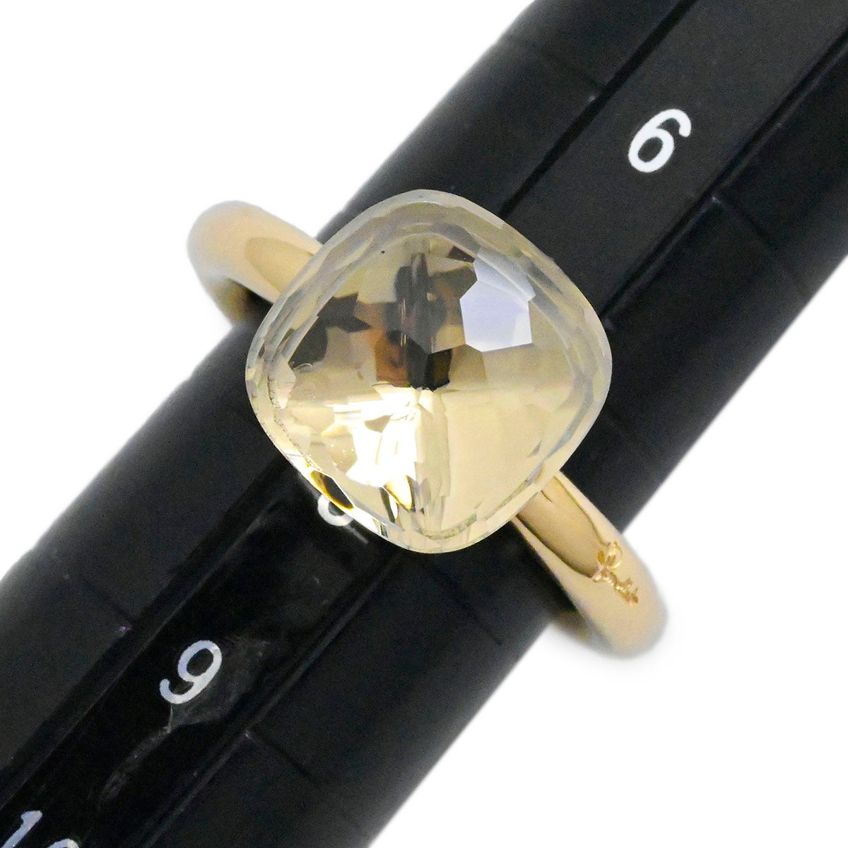 ポメラート Pomellato 750PG 750WG K18PG K18WG ピンクゴールド ホワイトゴールド ホワイトトパーズ クラシック ヌード サイズ51   3837