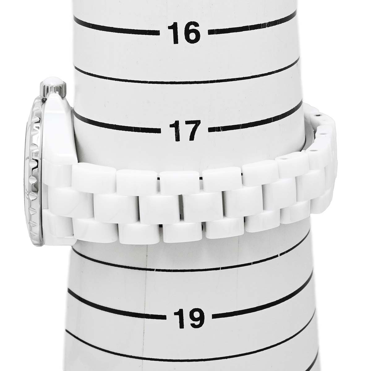 シャネル CHANEL J12 ホワイトセラミック ダイヤ12P ダイヤモンド H2123クォーツ レディース 33ｍｍ デイト 腕時計 H2123 3548