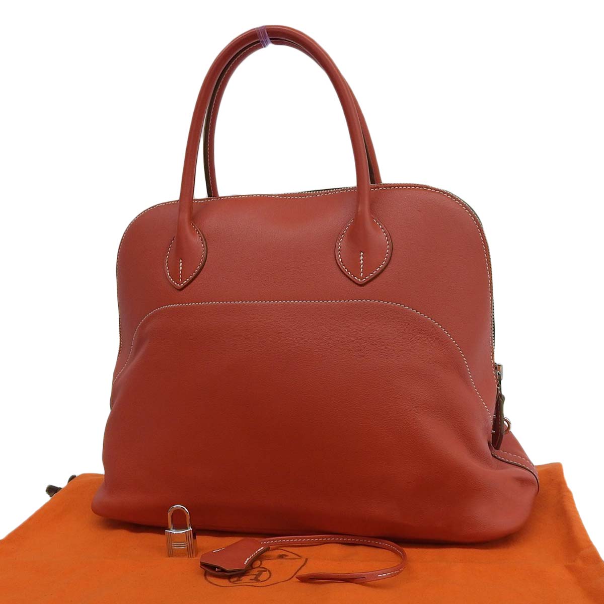 エルメス HERMES ボリードリラックス ハンドバッグ ヴォーキッシム ローズ系 レディース R□刻印 2014 4470