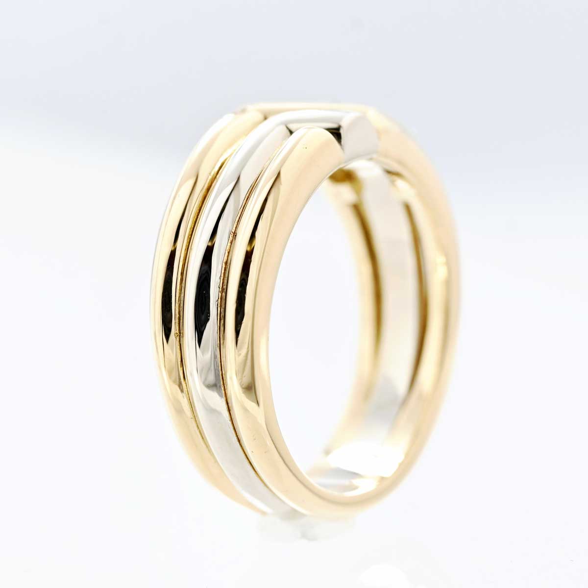 モーブッサン MAUBOUSSIN K18YG K18WG イエローゴールド ホワイトゴールド リング 12号 レディース 3151