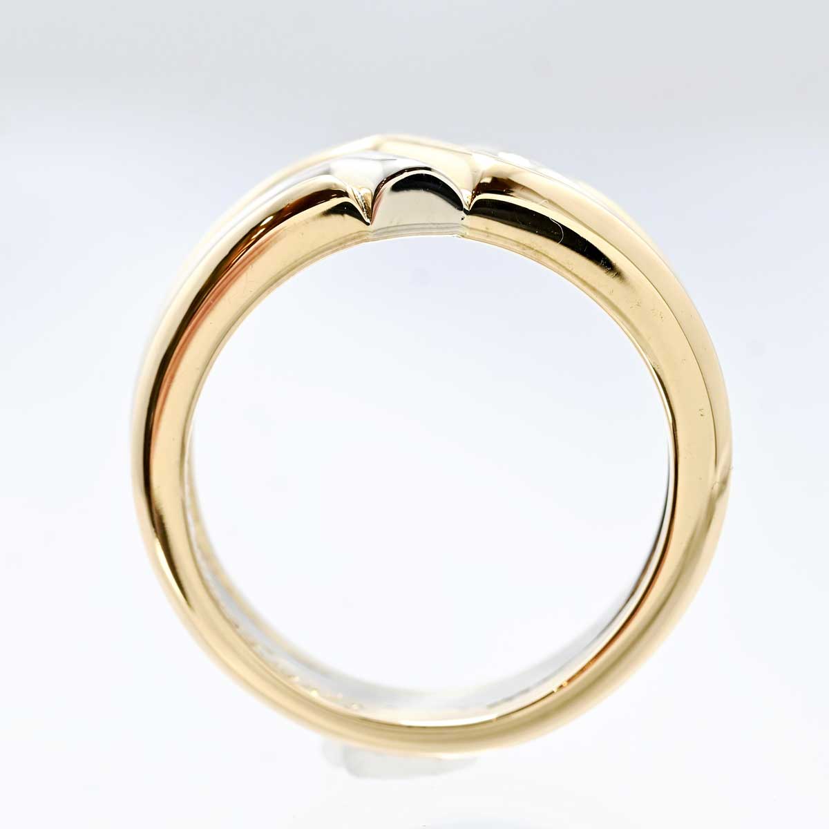 モーブッサン MAUBOUSSIN K18YG K18WG イエローゴールド ホワイトゴールド リング 12号 レディース 3151