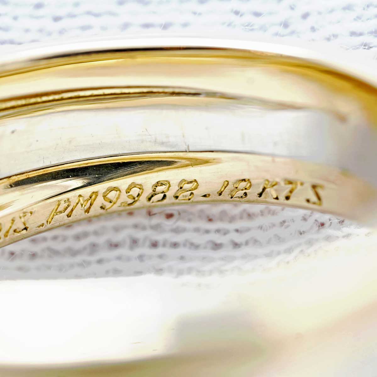 モーブッサン MAUBOUSSIN K18YG K18WG イエローゴールド ホワイトゴールド リング 12号 レディース 3151