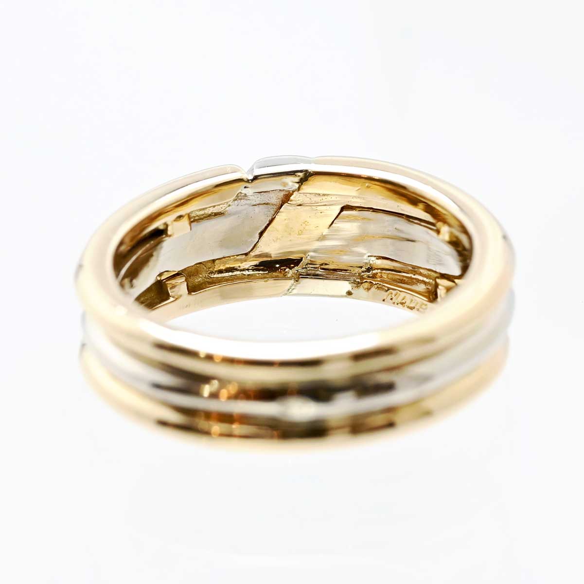 モーブッサン MAUBOUSSIN K18YG K18WG イエローゴールド ホワイトゴールド リング 12号 レディース 3151