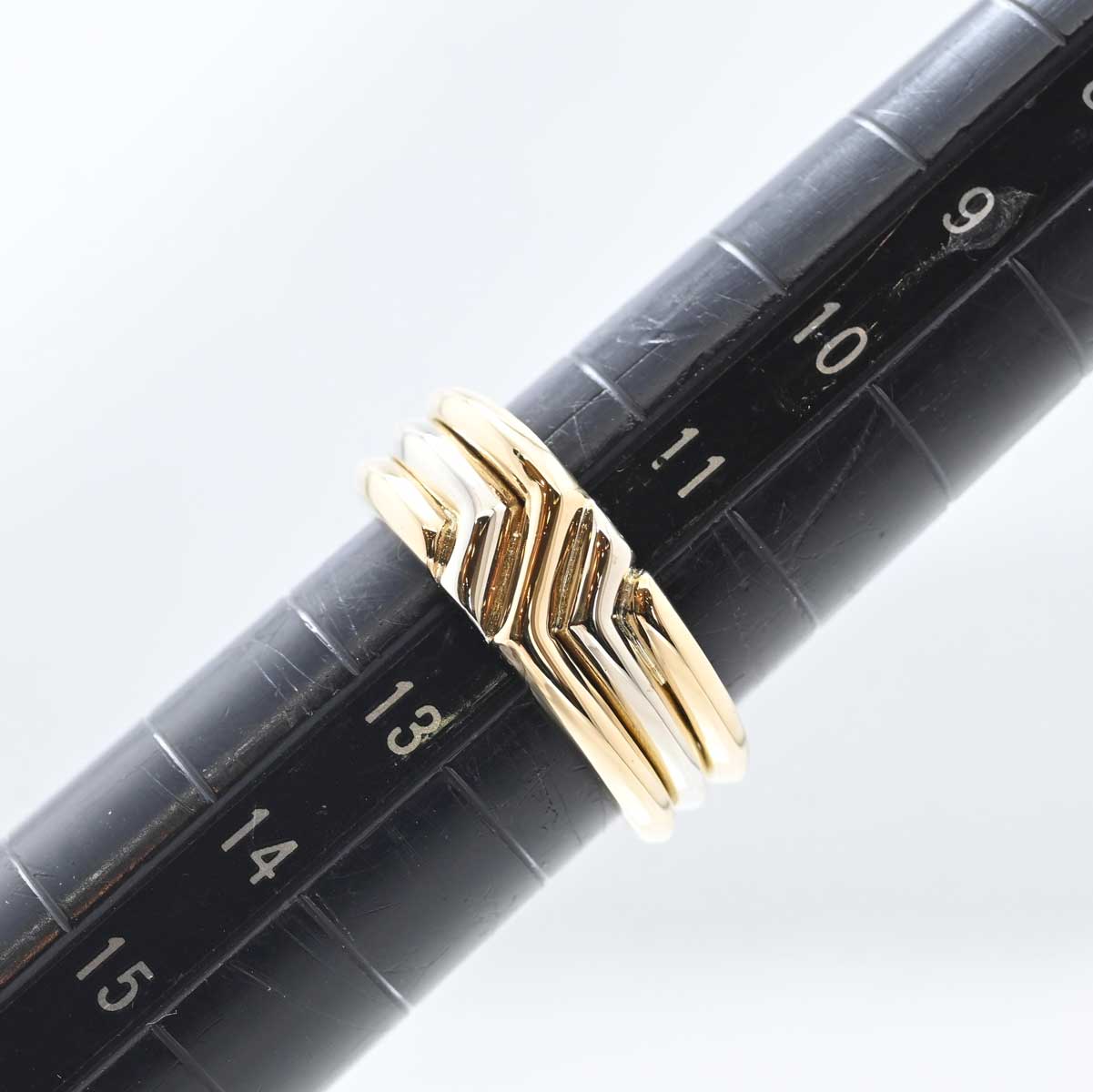 モーブッサン MAUBOUSSIN K18YG K18WG イエローゴールド ホワイトゴールド リング 12号 レディース 3151