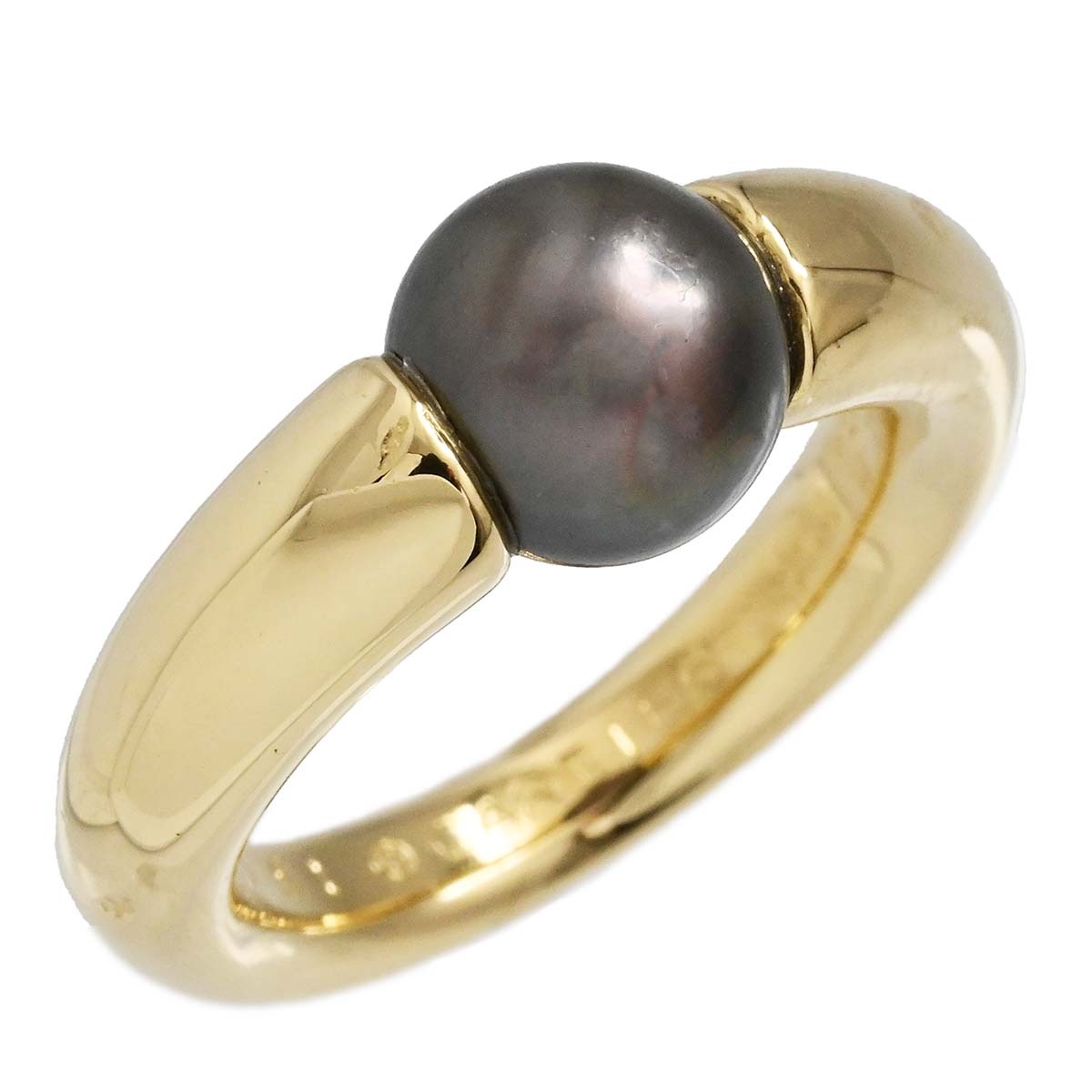 カルティエ CARTIER 750YG イエローゴールド パール ぺルラリング サイズ51 レディース  3552