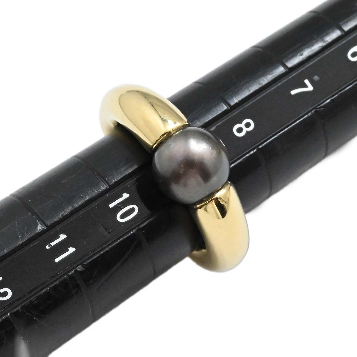 カルティエ CARTIER 750YG イエローゴールド パール ぺルラリング サイズ51 レディース  3552