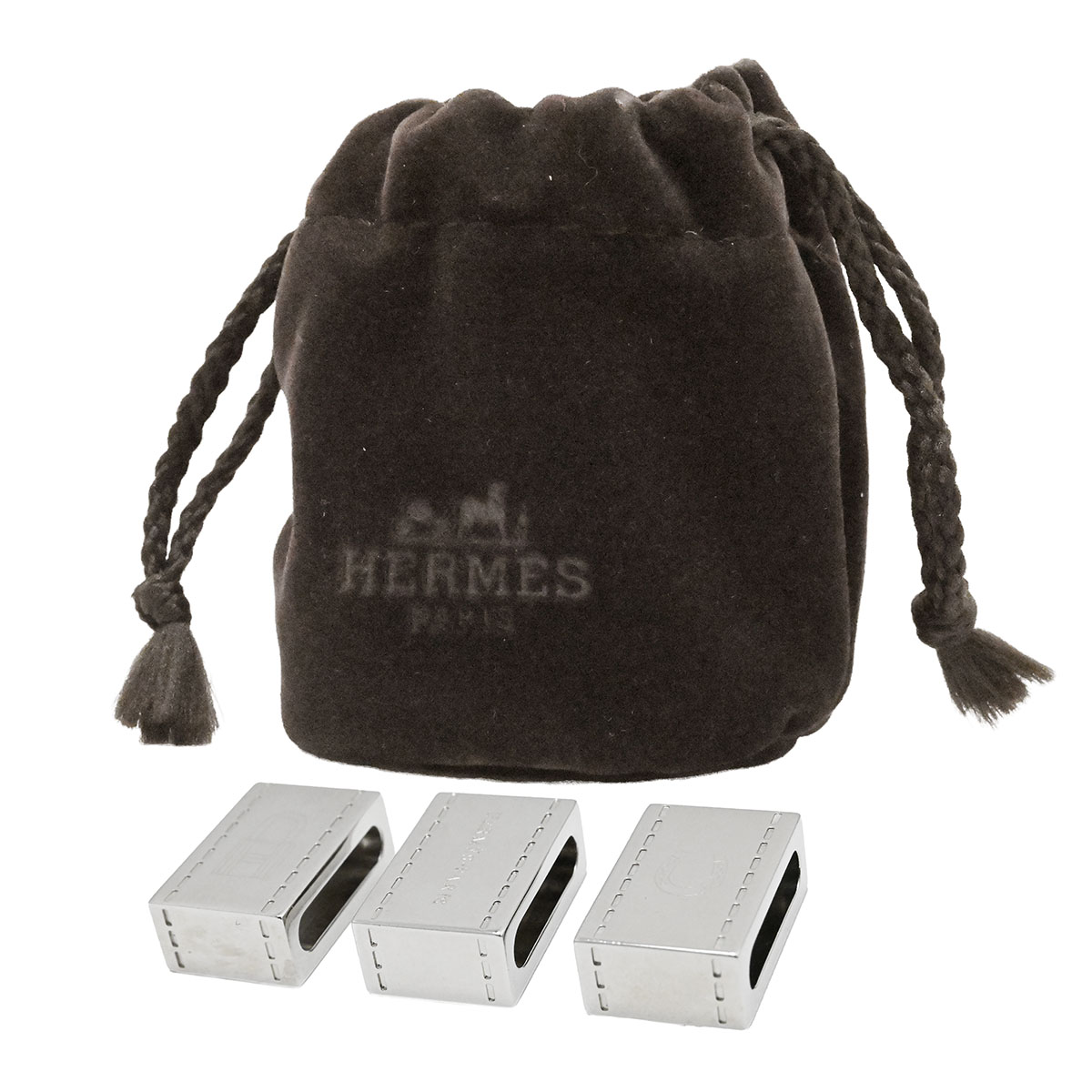 エルメス HERMES ツイリー スカーフリング ホースシュー カデナ ロゴ 3