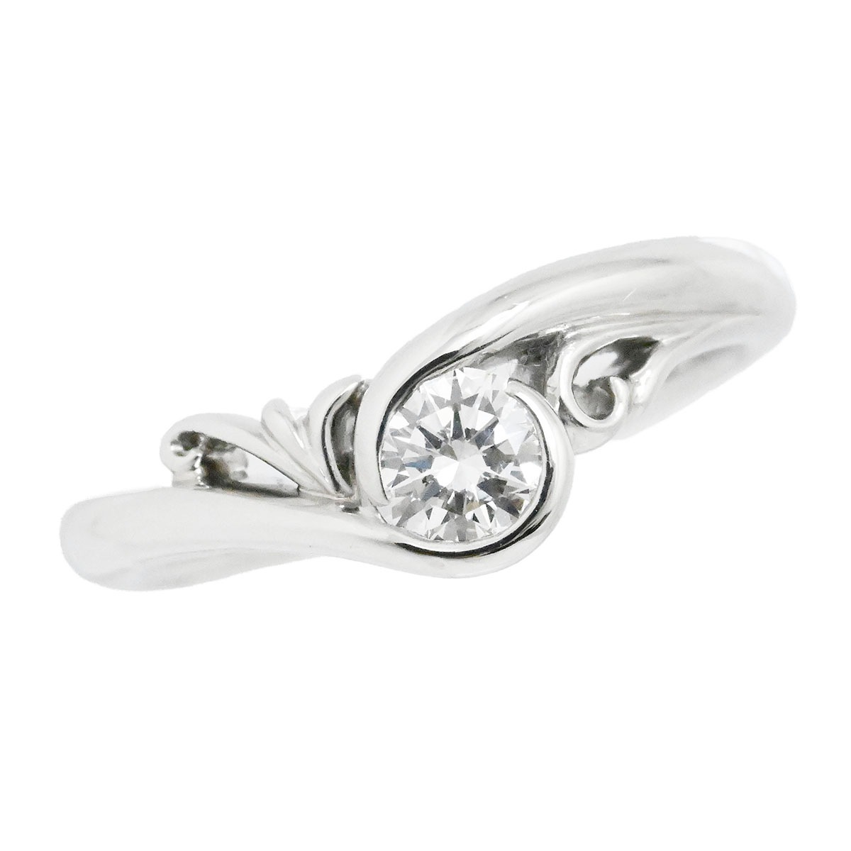 K.UNO ケイウノ PT900 プラチナ ダイヤ0.304ct リング サイズ9号