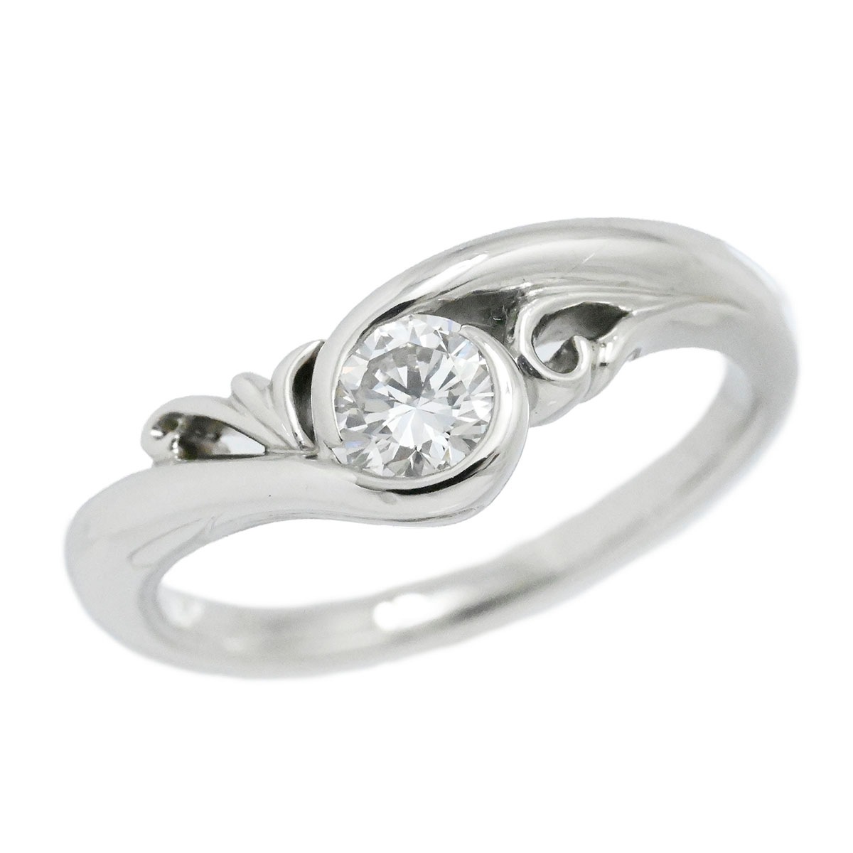 K.UNO ケイウノ PT900 プラチナ ダイヤ0.304ct リング サイズ9号 レディース  3974