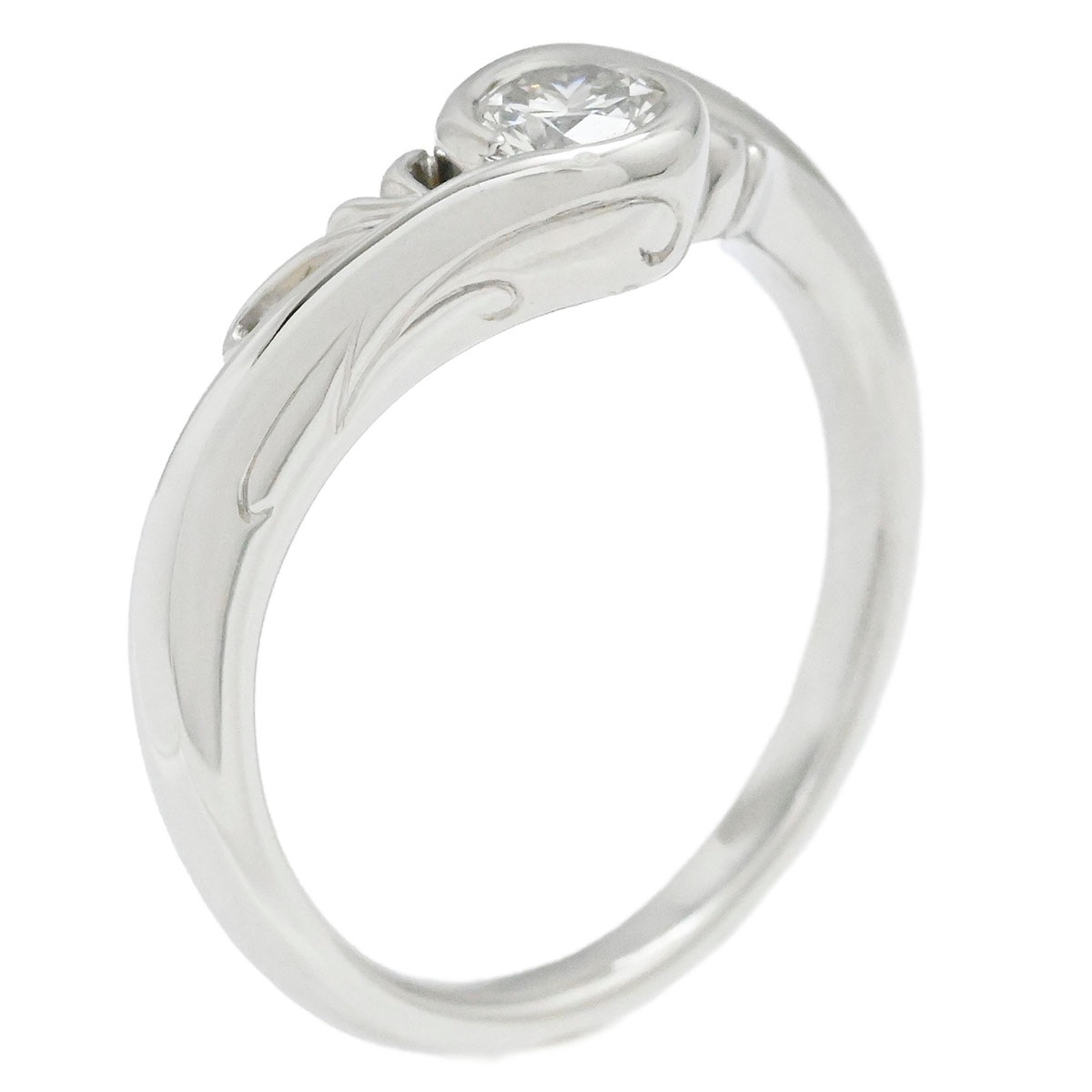 K.UNO ケイウノ PT900 プラチナ ダイヤ0.304ct リング サイズ9号 レディース  3974