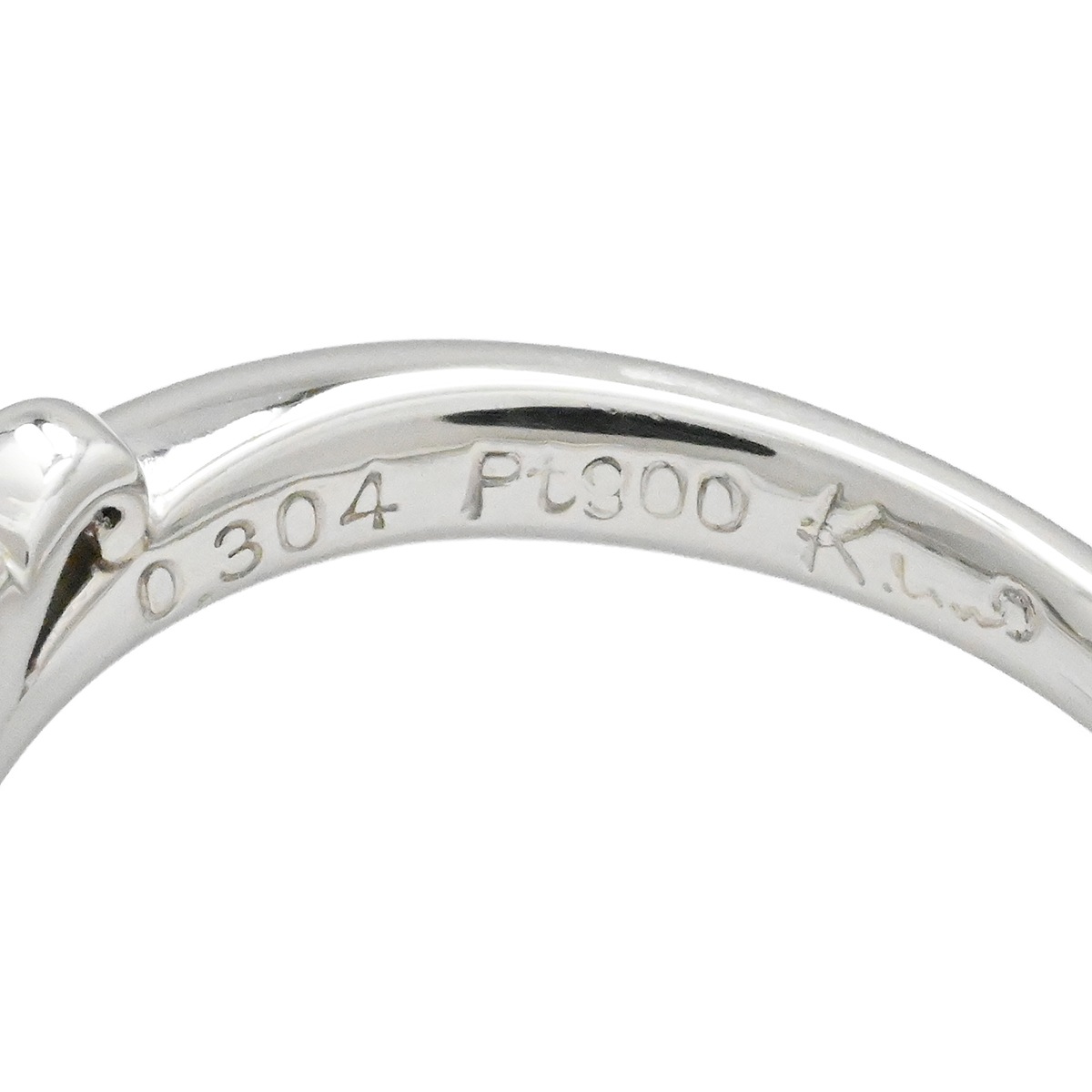K.UNO ケイウノ PT900 プラチナ ダイヤ0.304ct リング サイズ9号 レディース  3974