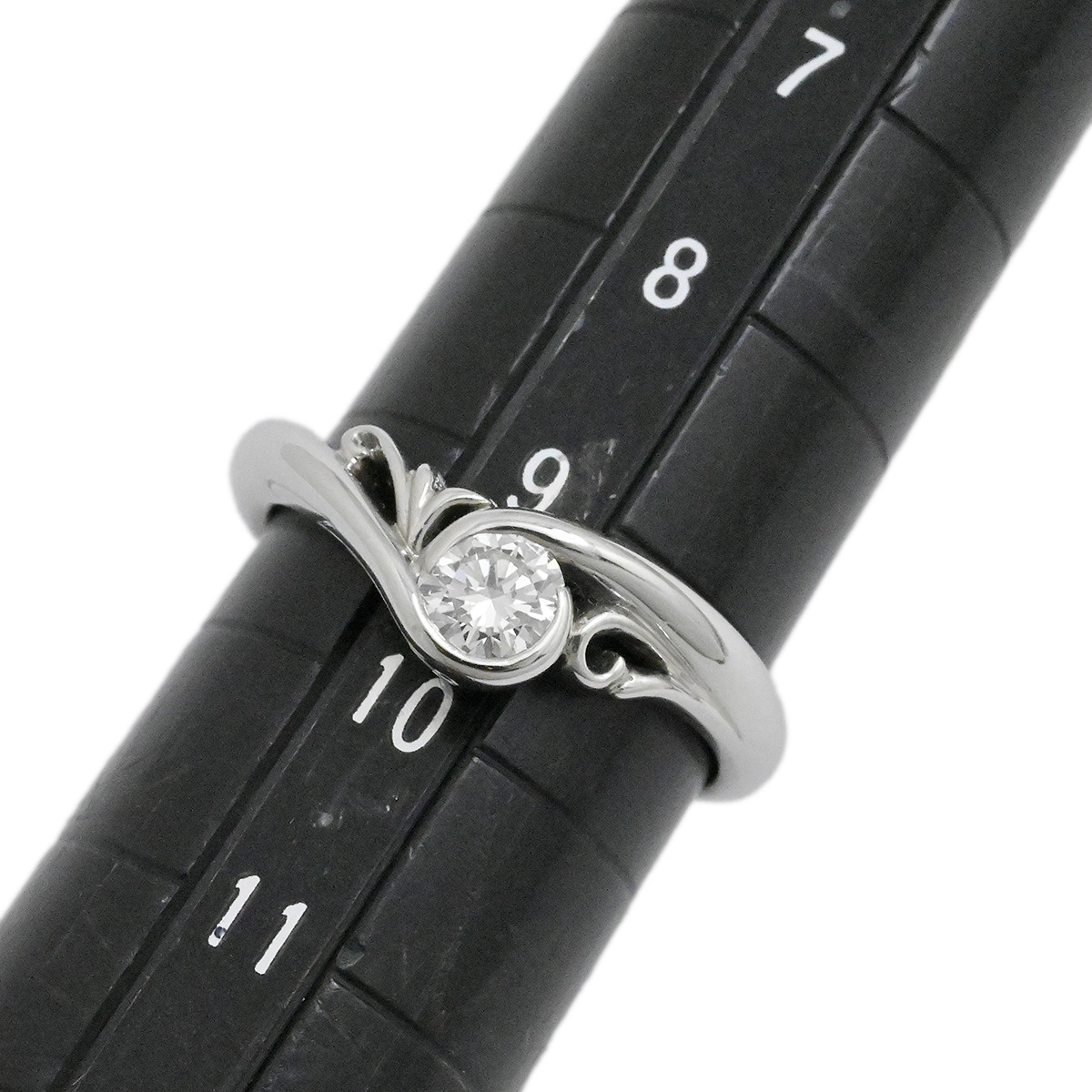 K.UNO ケイウノ PT900 プラチナ ダイヤ0.304ct リング サイズ9号 レディース  3974