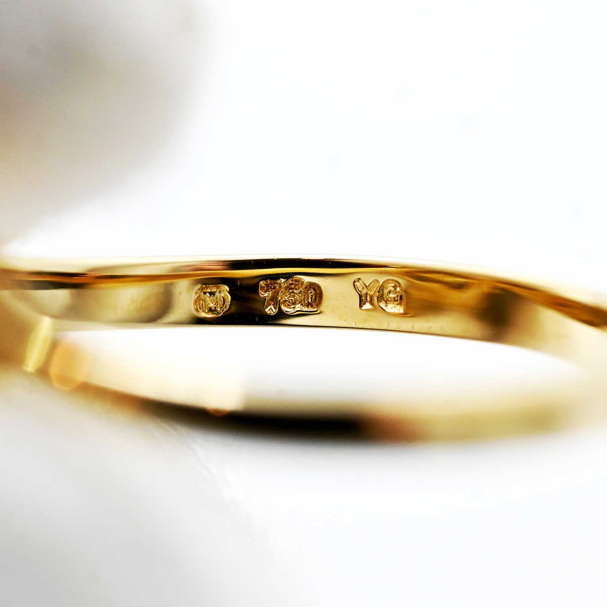 ミキモト MIKIMOTO K18YG パール ハート リング 11号 レディース 3152