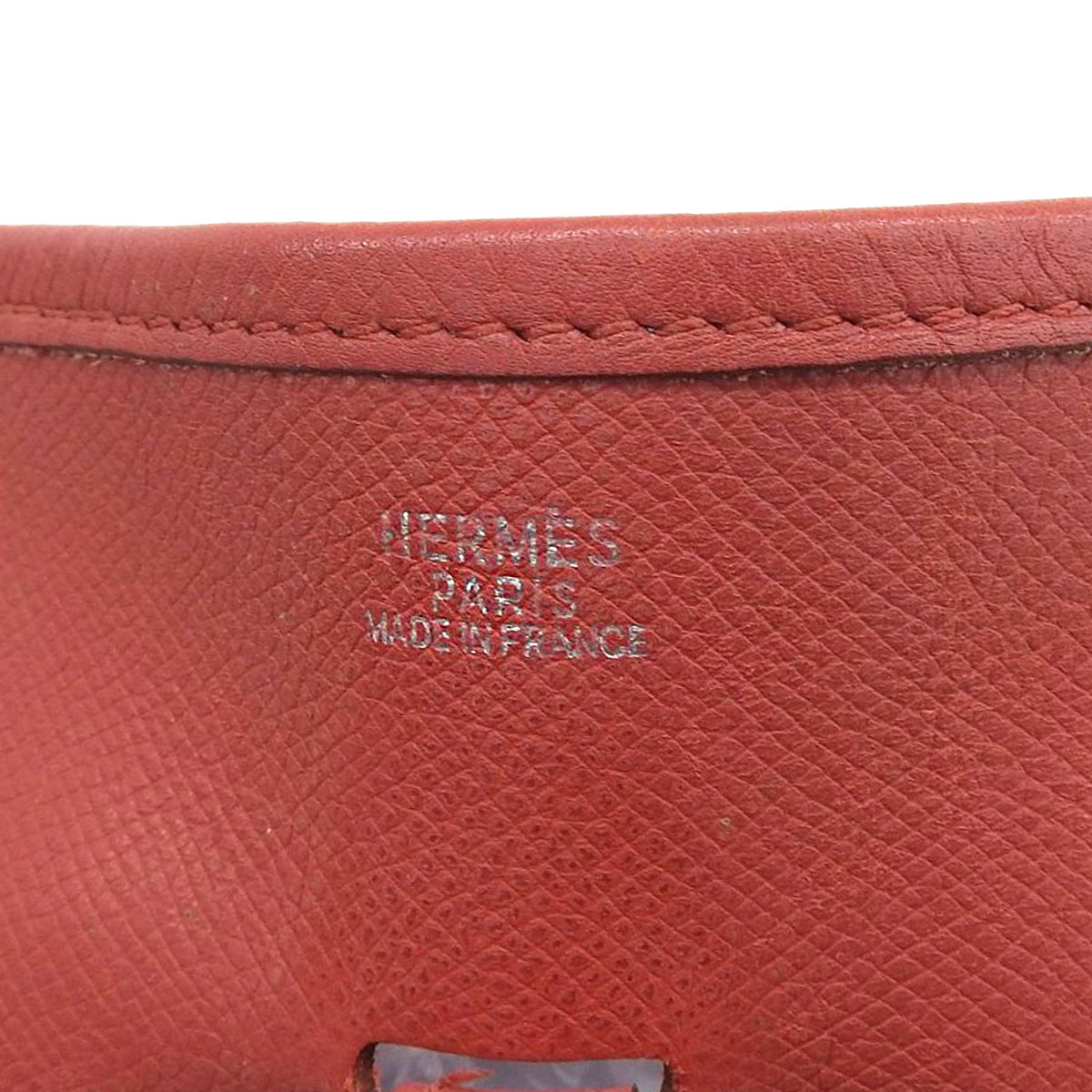 エルメス HERMES エヴリンPM ショルダーバッグ ヴォーエプソン レッド系 レディース □H刻印 2004年 4122