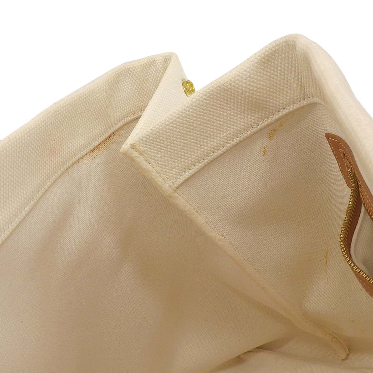 セリーヌ CELINE ホリゾンタル カバ トートバッグ キャンバス ホワイト レディース 4429