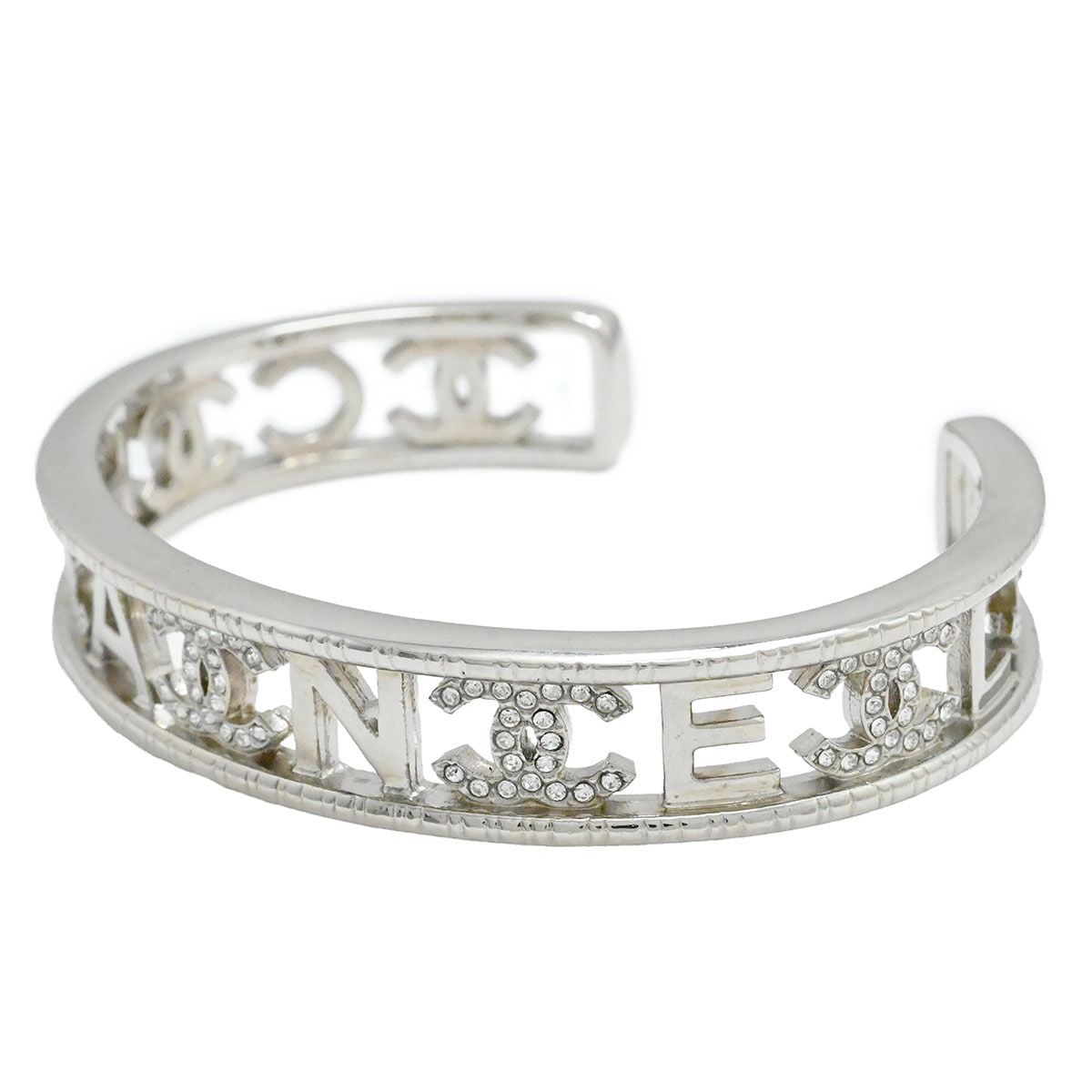 ？吉CHANEL（シャネル）ロゴ バングル ブレスレット シャネル CHANEL 22A ラインストーン バングル ブレスレット ロゴ×ココ