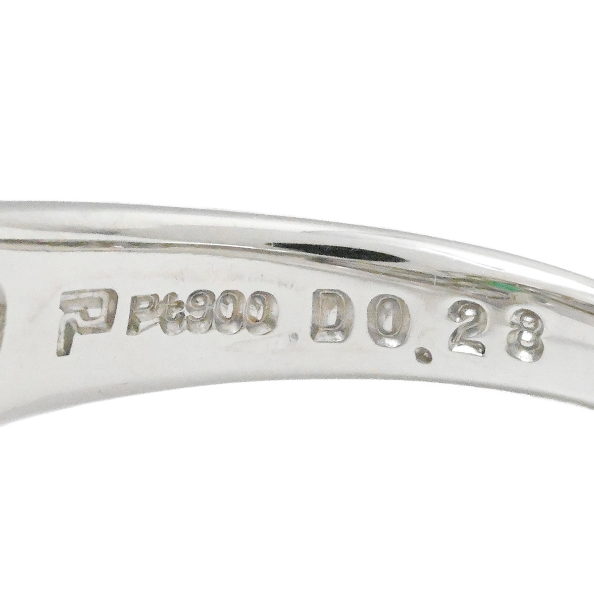ポーラ POLA PT900 プラチナ ダイヤ0.28ct エメラルド0.20ct リング サイズ10号 レディース  3975