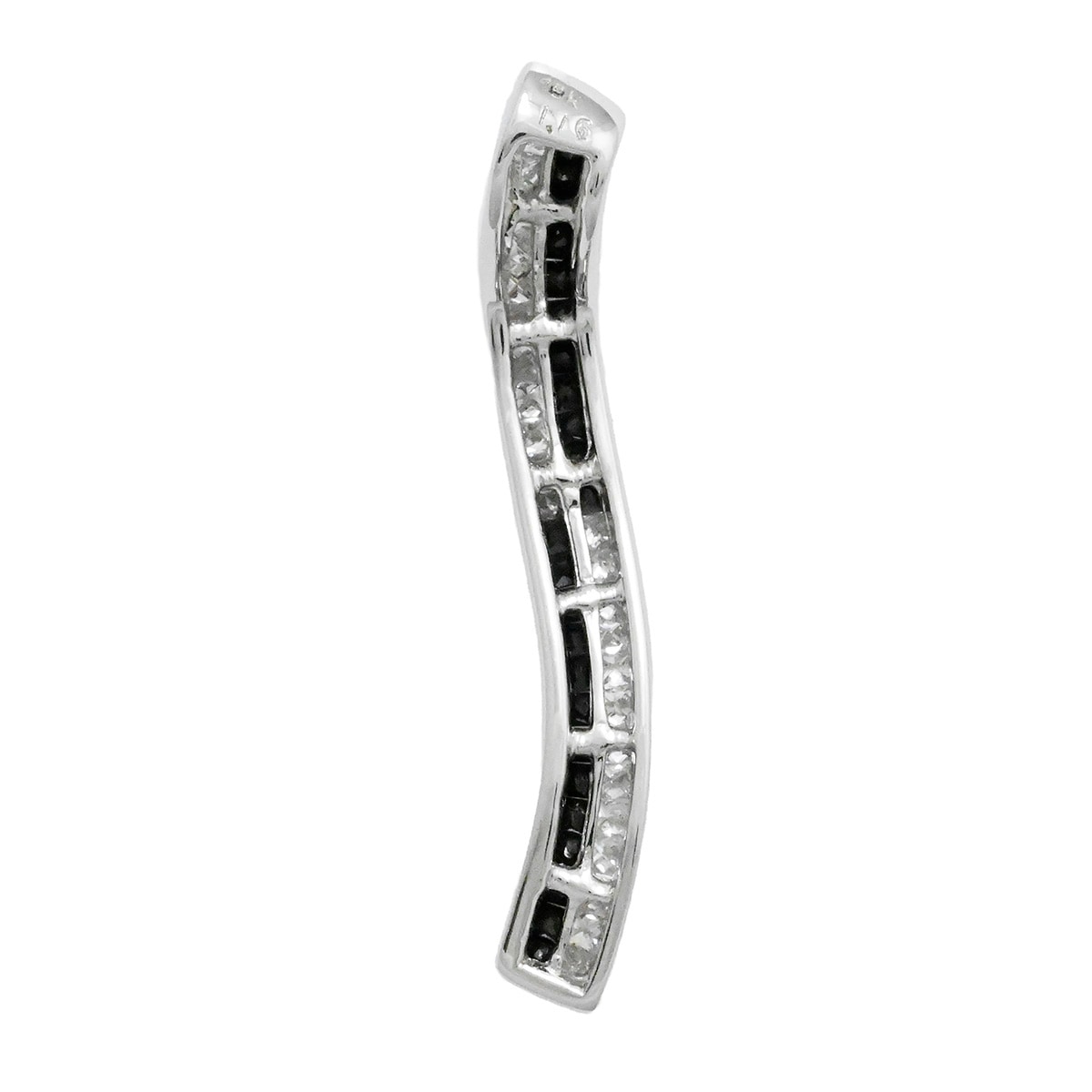 K18WG ホワイトゴールド ダイヤ 1.16ct ブラックダイヤ ペンダント