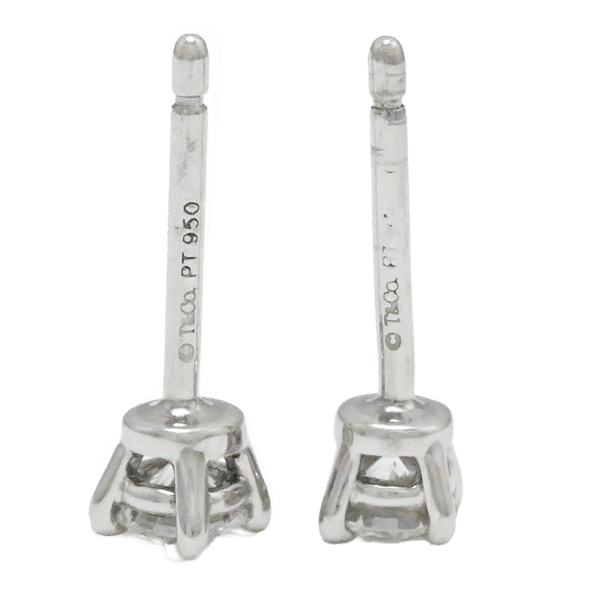 ティファニー TIFFANY&Co. PT950 プラチナダイヤモンド ソリティア スタッド ピアス 一粒ダイヤ レディース メンズ  3976