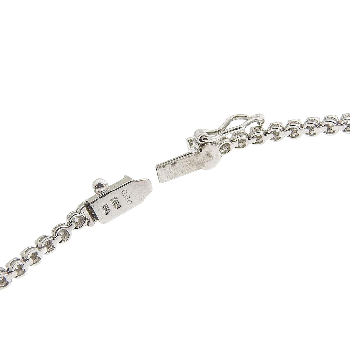 K18WG ホワイトゴールド ダイヤモンド 0.60ct ブレスレット レディース 4785