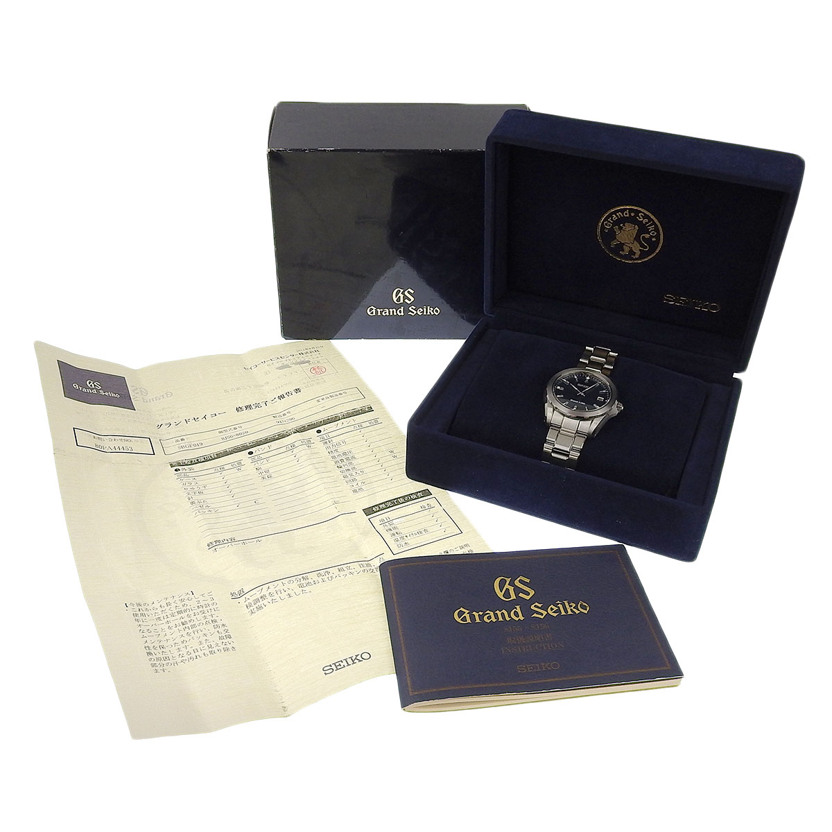 セイコー SEIKO グランドセイコー クォーツ 腕時計 SS ブルー文字盤 メンズ 8J56-8020 SBGF019 8966