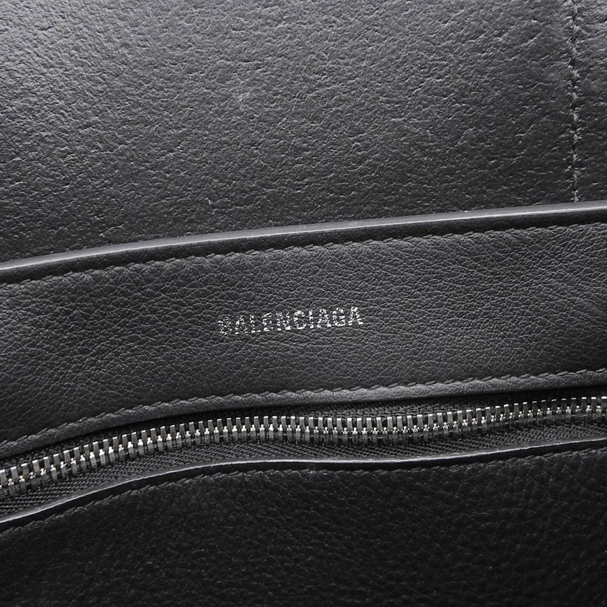 バレンシアガ BALENCIAGA エブリディ トートバッグ ショルダー 2WAY 型押しレザー ブラック レディース 551815 4124
