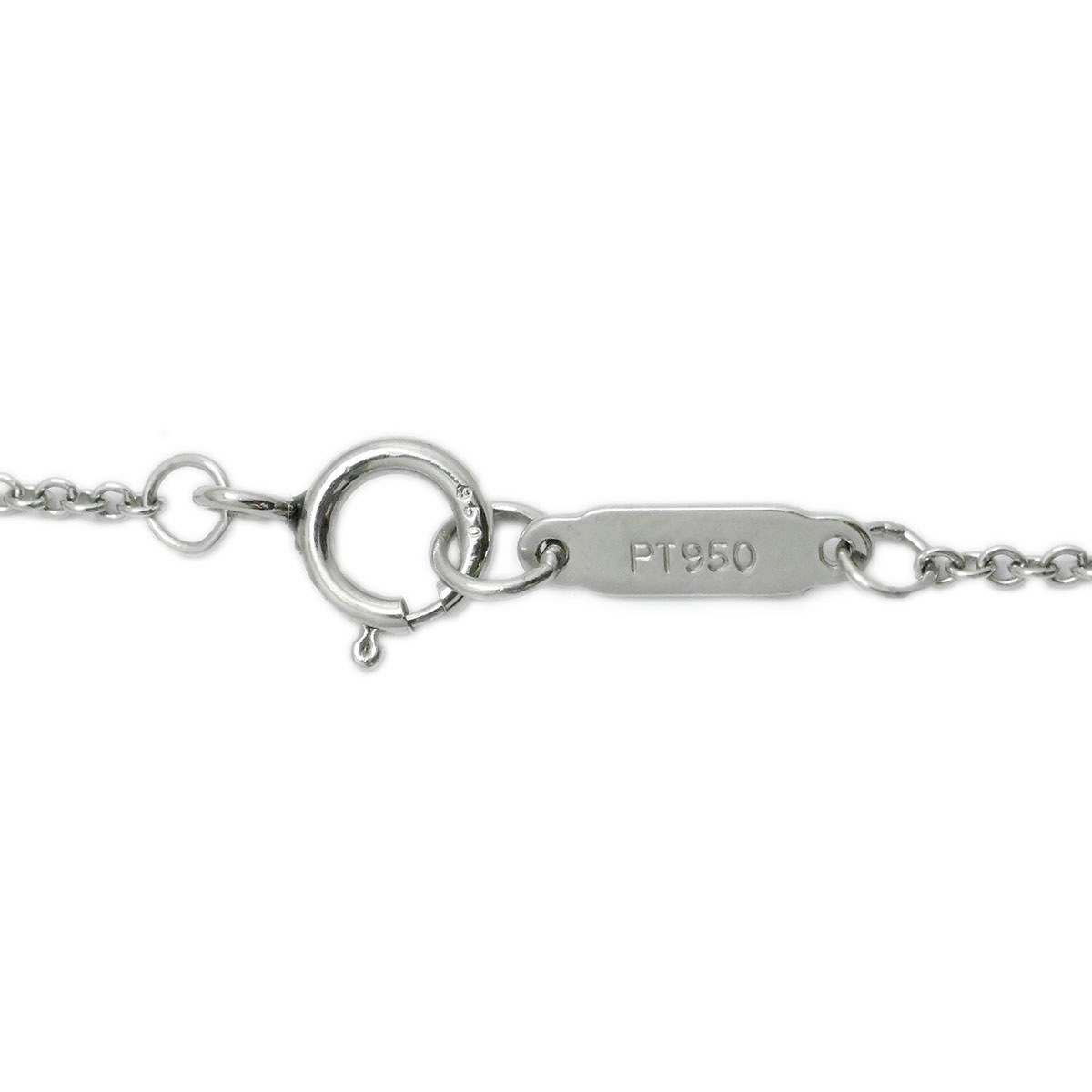 ティファニー TIFFANY & Co. Pt950 プラチナ ソリティア スタッド ダイヤ ネックレス レディース  3771